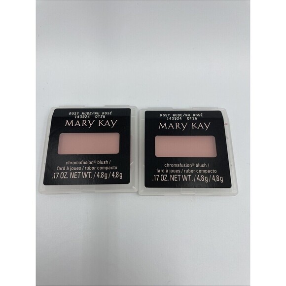 MARY KAY CHROMAFUSION BLUSH CHEEK COLOR Rosy Nude New Lot Of 2 - Picture 1 of 4